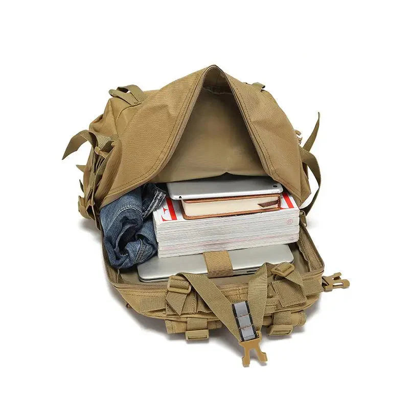 Sac de Randonnée 40L Déperlant - avec Attaches MOLLE & Bande Réfléchissante - TrailGuard 40