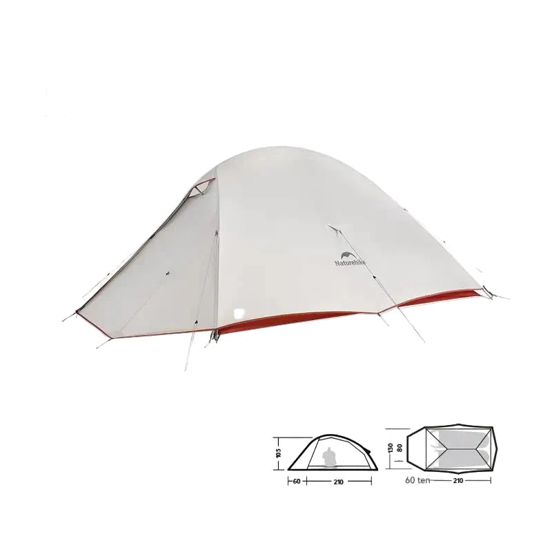 Tente Randonnée Légère 2 Personnes – 4 saisons, double-toit PU, bivouac trekking - VENTURIS CloudUp Pro 2P