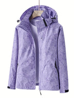 Veste Randonnée Femme Déperlante à Capuche Amovible - EverLeaf