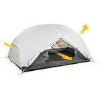 Tente Randonnée Ultralégère 2P/1P, Étanchéité Renforcée & Structure Alpine TRAILNEST Mongar UL 2