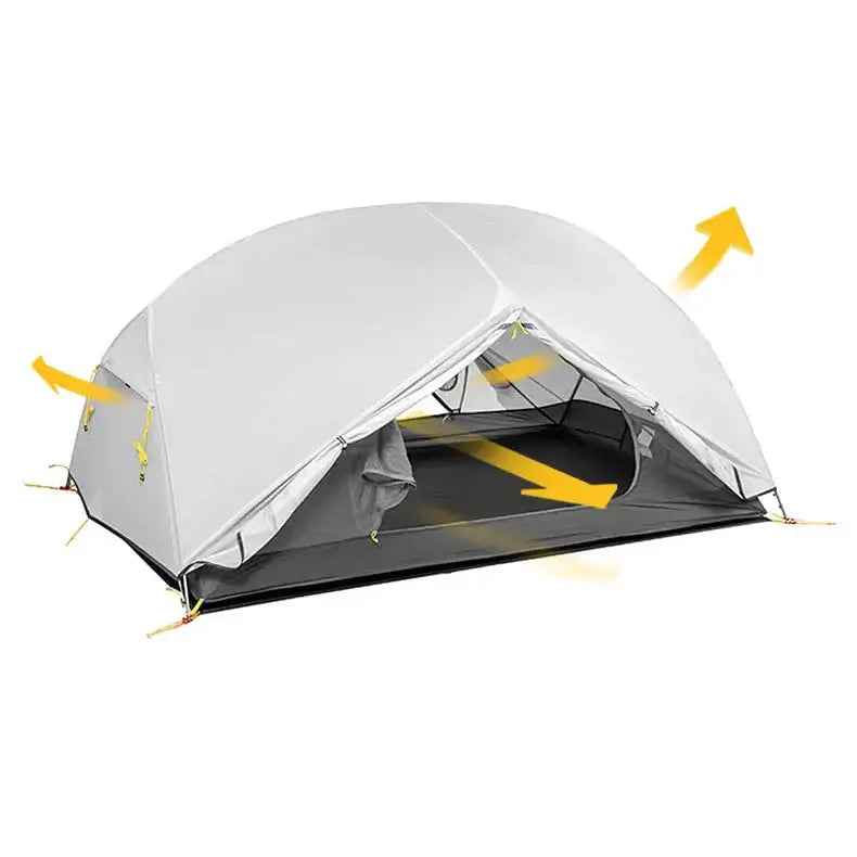 Tente Randonnée Ultralégère 2P/1P, Étanchéité Renforcée & Structure Alpine TRAILNEST Mongar UL 2