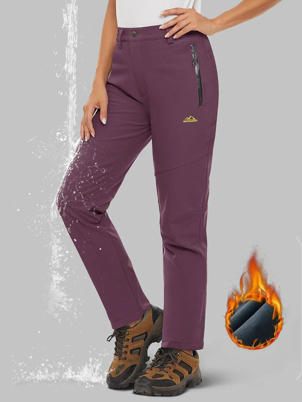 Pantalon Randonnée Femme Softshell Chaud, Déperlant & Multi-Poches - Storm Pants