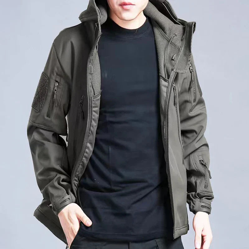 Veste Randonnée Homme Hiver Softshell & Polaire Intégrée - ThermaRidge