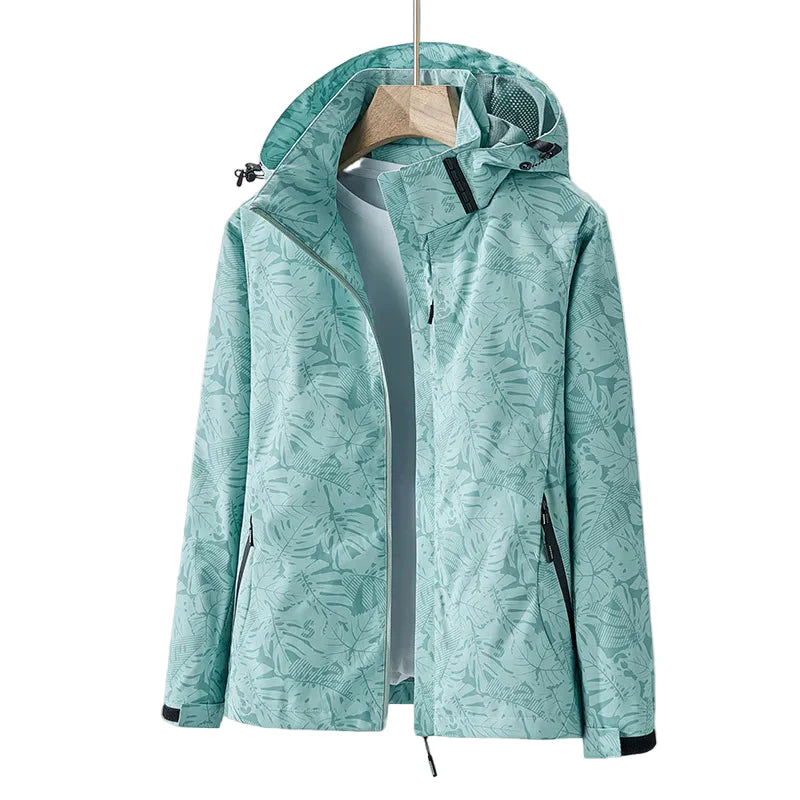 Veste Randonnée Femme Déperlante à Capuche Amovible - EverLeaf