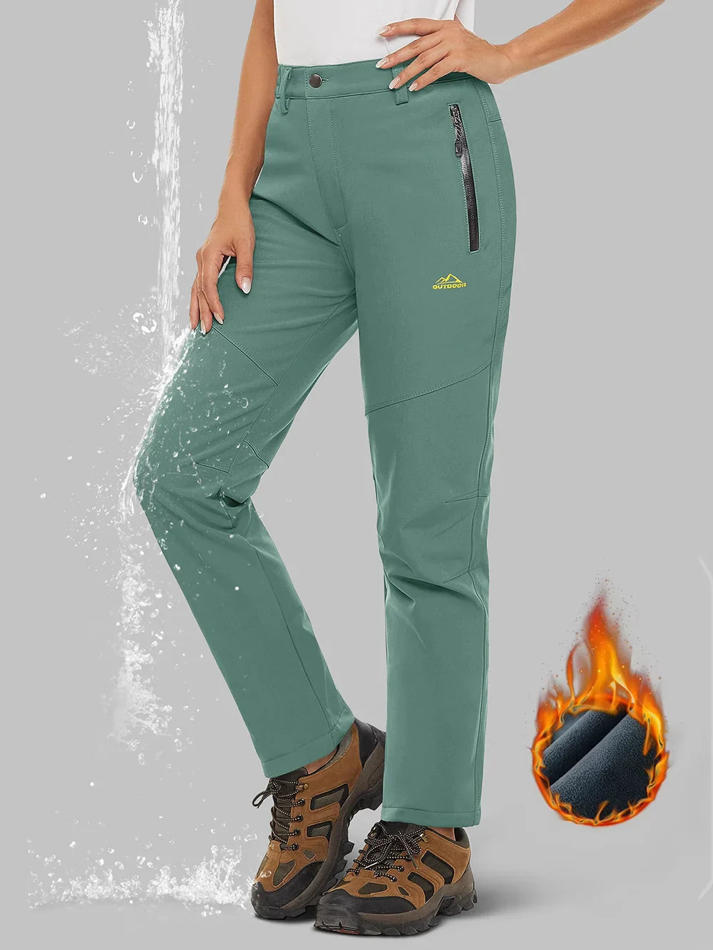 Pantalon Randonnée Femme Softshell Chaud, Déperlant & Multi-Poches - Storm Pants