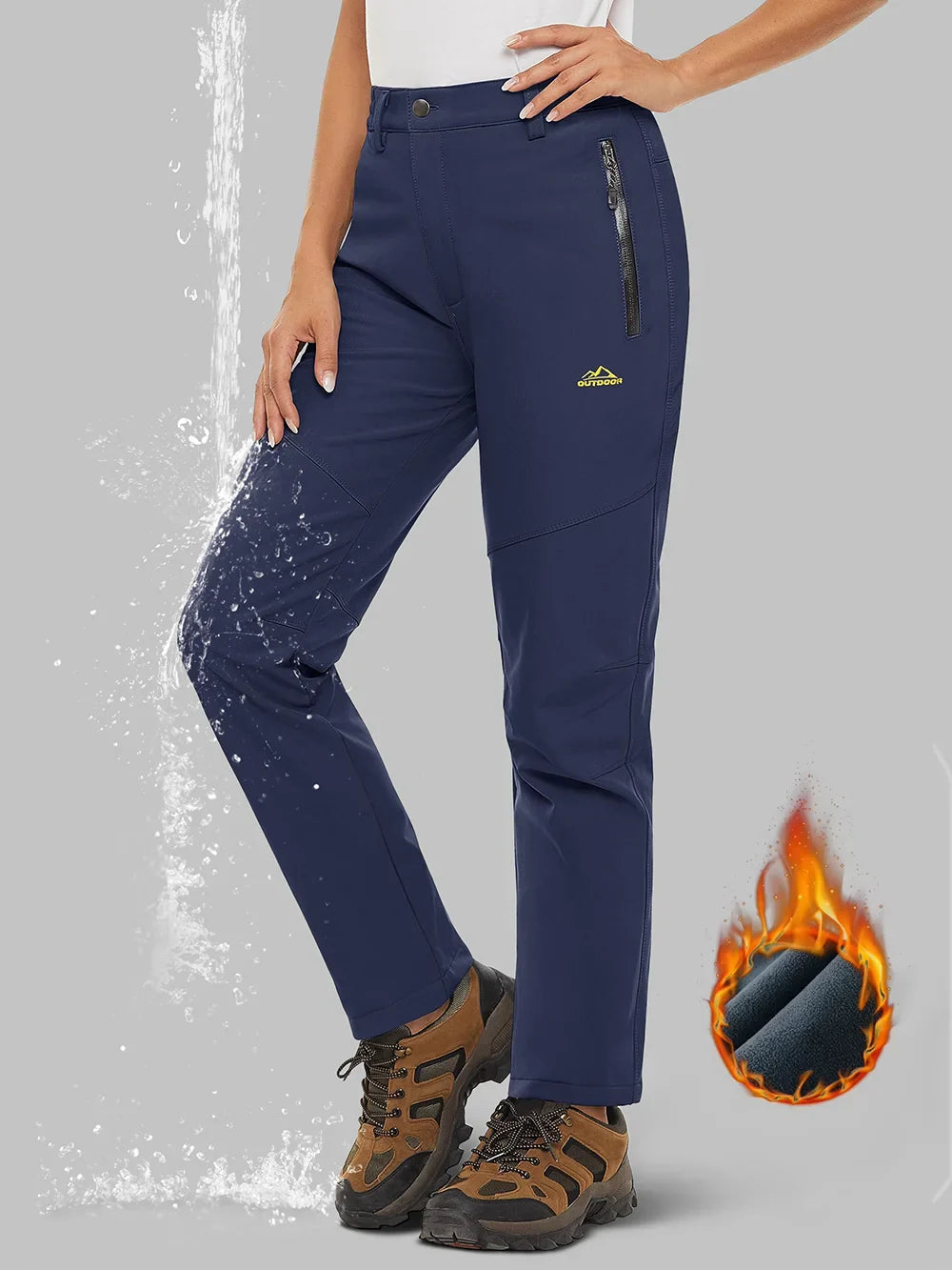 Pantalon Randonnée Femme Softshell Chaud, Déperlant & Multi-Poches - Storm Pants