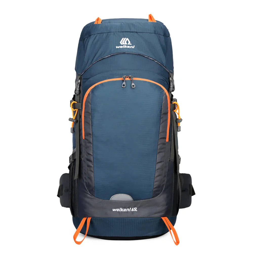 Sac de Randonnée Étanche 65L avec Housse de Pluie Intégrée - PeakTrail 65
