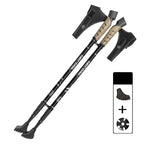 Bâton de Randonnée (66–135 cm) Télescopique en Aluminium Léger, Poignée en Liège - AlpineCore