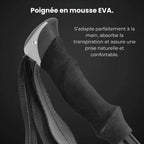 Bâton de Randonnée Acier Carbone Léger et Pliable (x2) | Réglable 107–125 cm, Pliable 5 Sections - AltaStride Élite 125