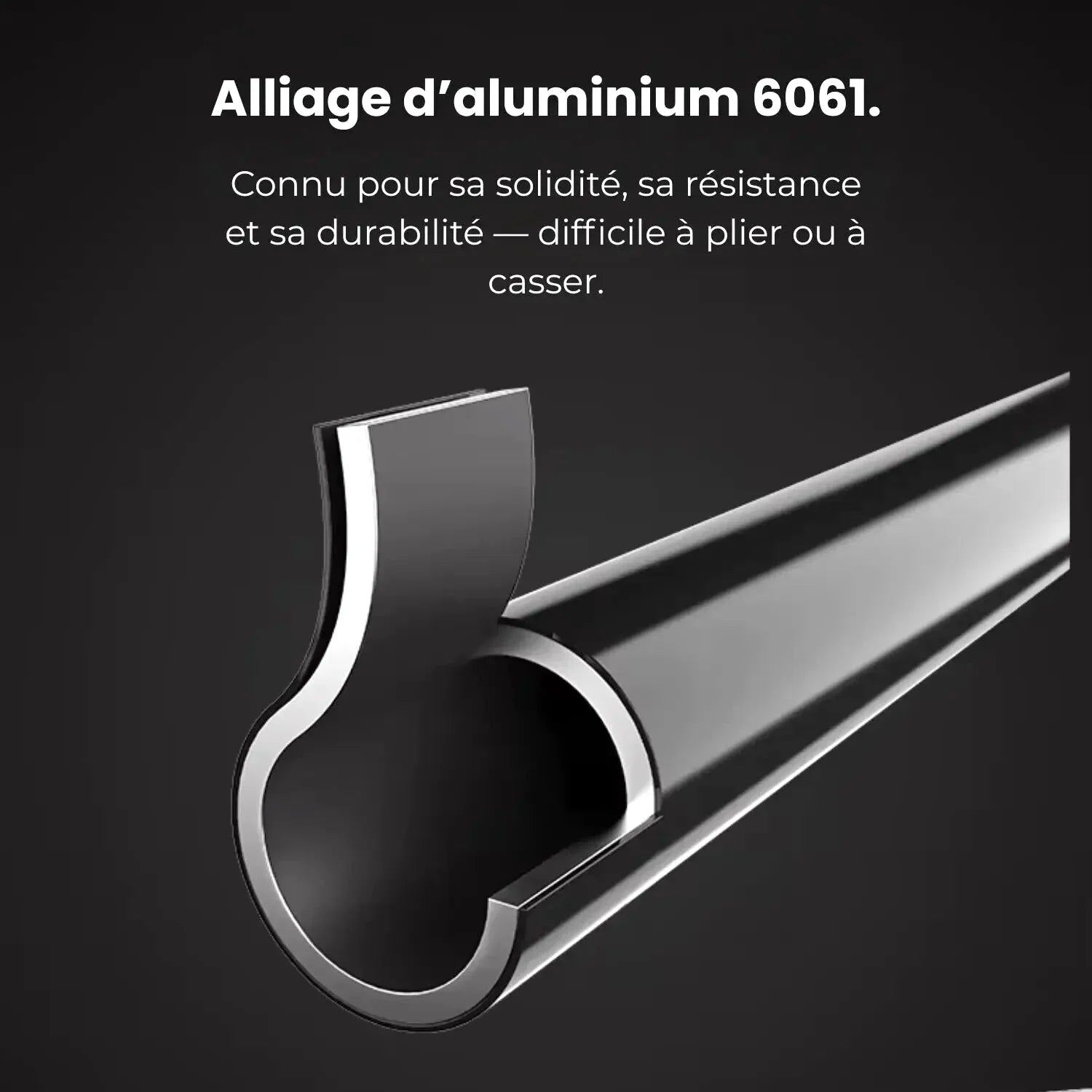 Bâton de Randonnée Acier Carbone Léger et Pliable (x2) | Réglable 107–125 cm, Pliable 5 Sections - AltaStride Élite 125