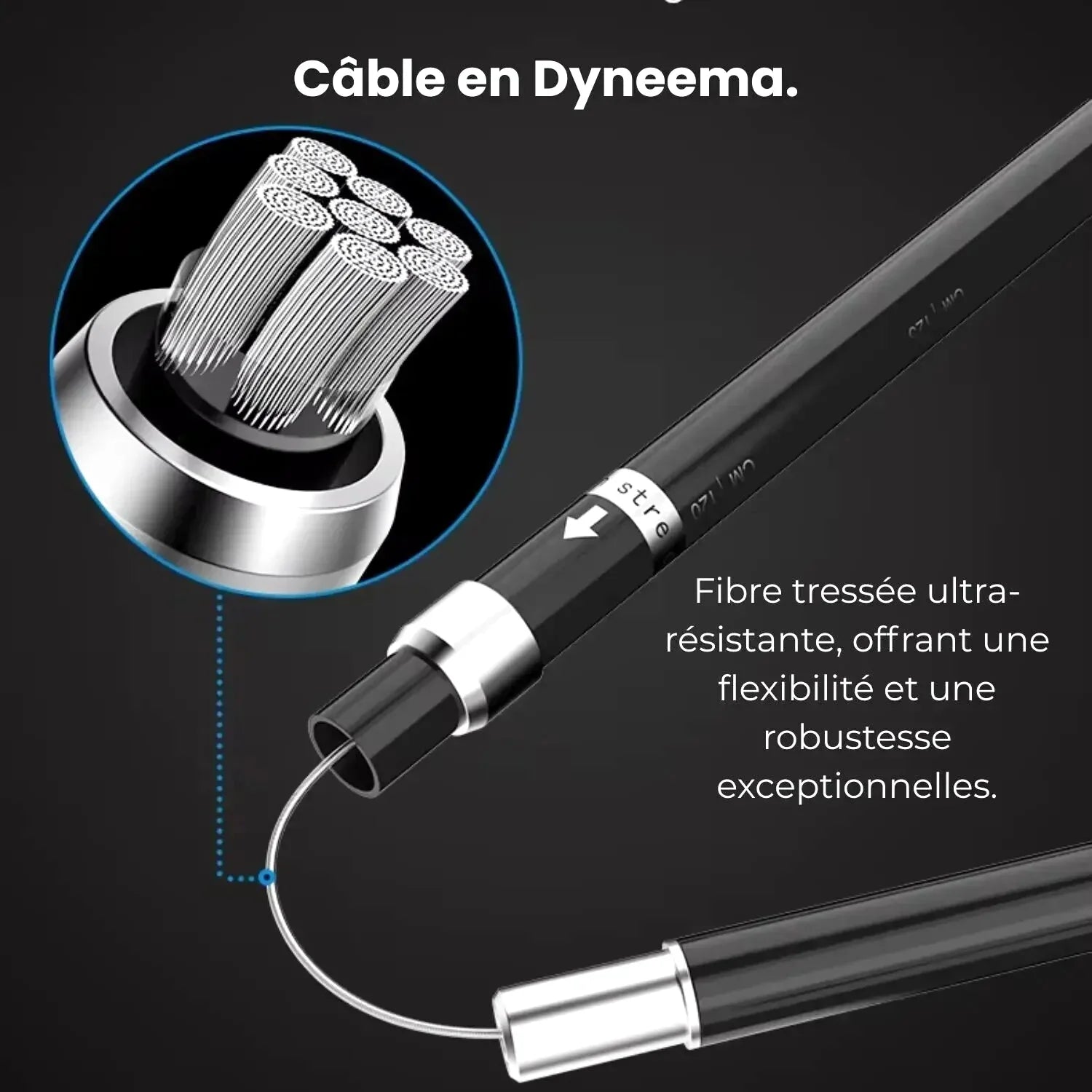 Bâton de Randonnée Acier Carbone Léger et Pliable (x2) | Réglable 107–125 cm, Pliable 5 Sections - AltaStride Élite 125