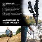 Bâton de Randonnée avec Amortisseur Dynamique Léger (65–135 cm) - Aluminium 6061 - TrekPulse