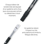 Bâton de Randonnée avec Amortisseur Dynamique Léger (65–135 cm) - Aluminium 6061 - TrekPulse