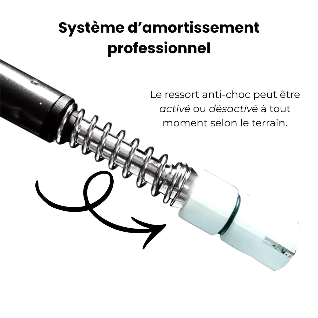 Bâton de Randonnée avec Amortisseur Dynamique Léger (65–135 cm) - Aluminium 6061 - TrekPulse