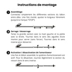 Bâton de Randonnée avec Amortisseur Dynamique Léger (65–135 cm) - Aluminium 6061 - TrekPulse