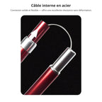 Bâton de Randonnée Pliable 5 Sections (107–125 cm) — Acier Carbone Léger 250 g - TrekPro Ultra-Light 125