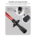 Bâton de Randonnée Pliable 5 Sections (107–125 cm) — Acier Carbone Léger 250 g - TrekPro Ultra-Light 125