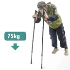 Bâton de Randonnée Pliable – Aluminium Léger, Réglable 53–110 cm, Embout Tungstène - TrekMaster 110