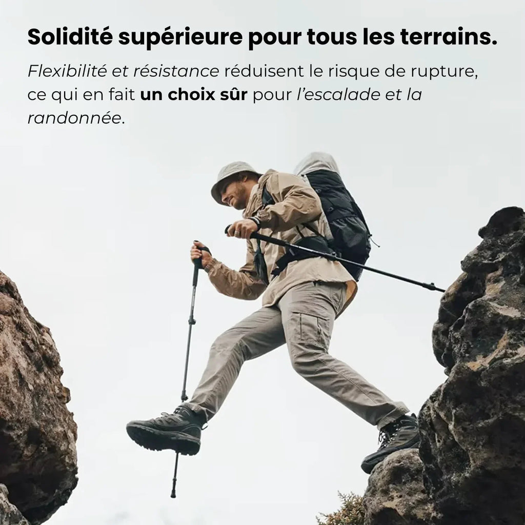 Bâton De Randonnée Télescopiques (56–135 cm) Quick Lock - Aluminium 7075 - Naturehike 135