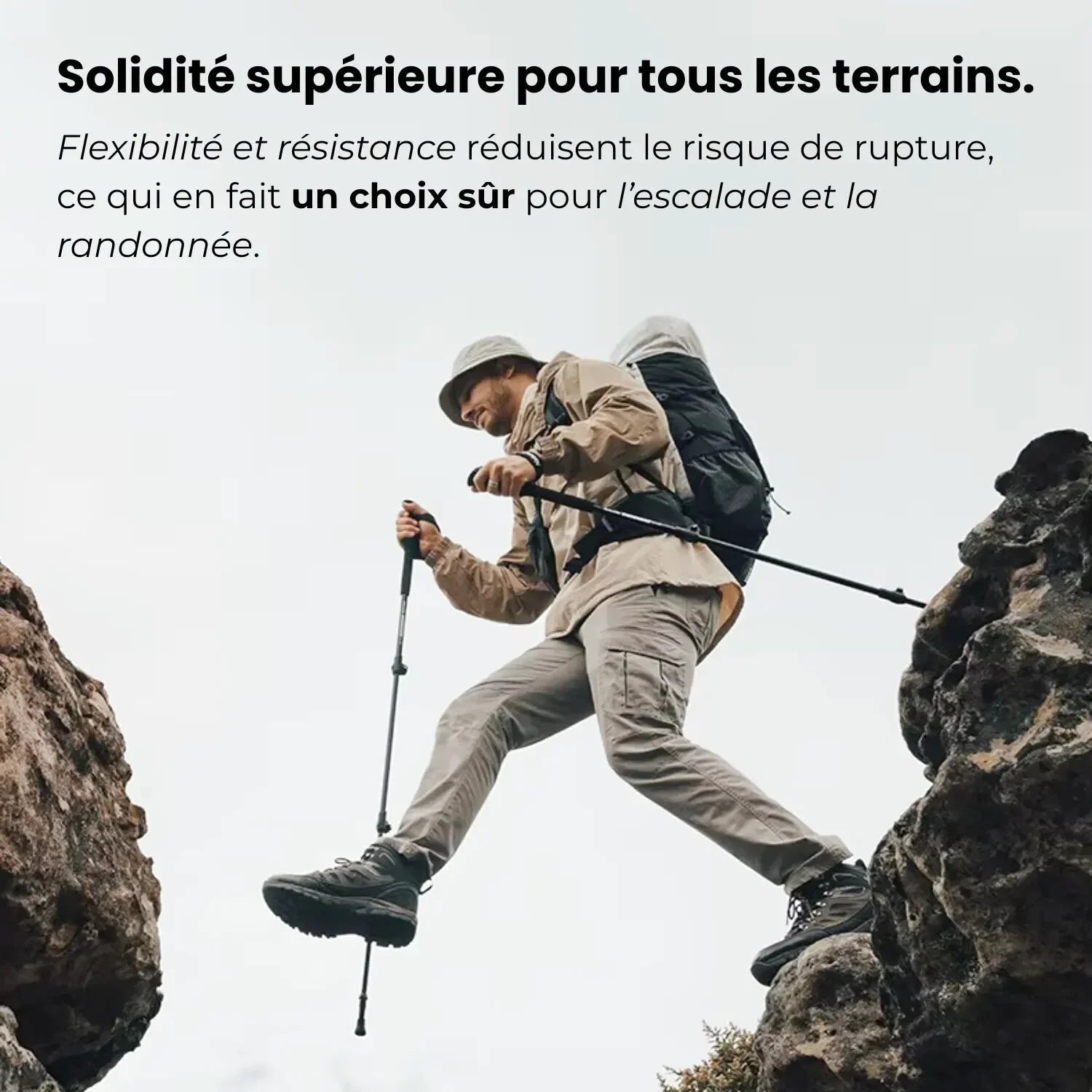 Bâton De Randonnée Télescopiques (56–135 cm) Quick Lock - Aluminium 7075 - Naturehike 135