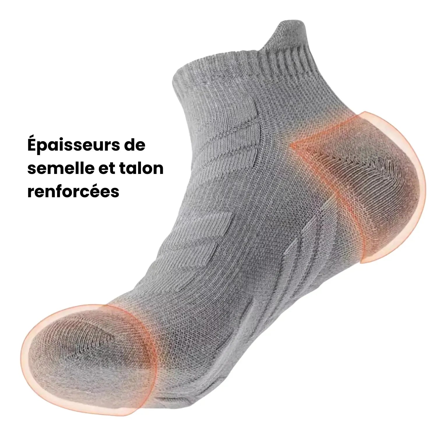 Chaussette Randonnée Respirantes, Confort & Maintien- TrekCush (x5)