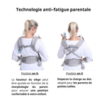 Porte-bébé Randonnée Ergonomique, 4 Positions & Respirant