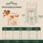 Sac Porte Chien Randonnée Ventral – Respirant, Ajustable & Ouverture Complète